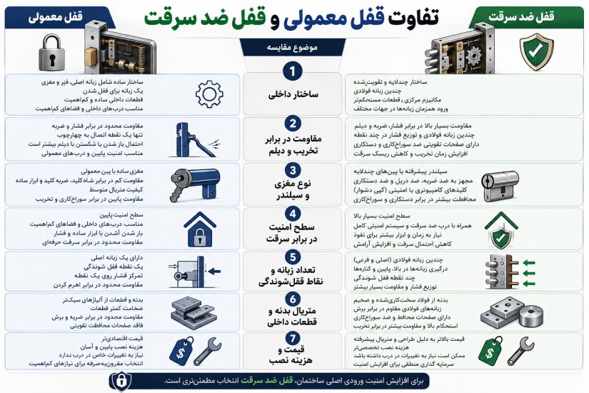 قفل معمولی یا ضد سرقت