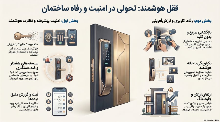 مزایا و معایب قفل هوشمند 1 مزایای قفل هوشمند