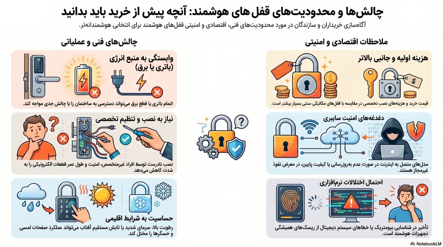 مزایا و معایب قفل هوشمند 2 معایب قفل هوشمند
