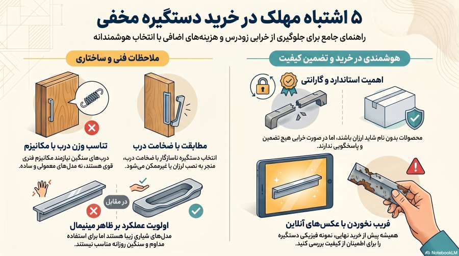 انواع دستگیره مخفی کمد دیواری | 5 اشتباه رایج هنگام خرید 2 اشتباهات رایج هنگام خرید دستگیره مخفی