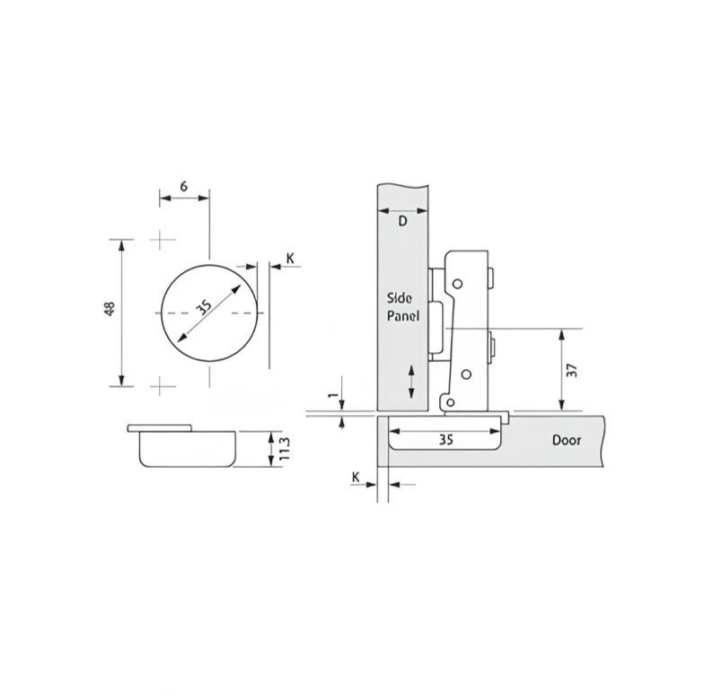 لولا کابینت آرام بند توکار HC003-17 سارو - Saro - تصویر 2
