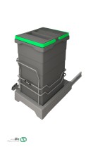 سطل زباله تک مخزن لینک دار اکو 3614 پلاتین - Platin