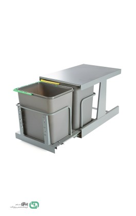 سطل زباله ریلی دو مخزن متوسط ریل کف تاندم آذین - Azin